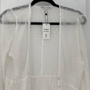 Longline duster, white size small